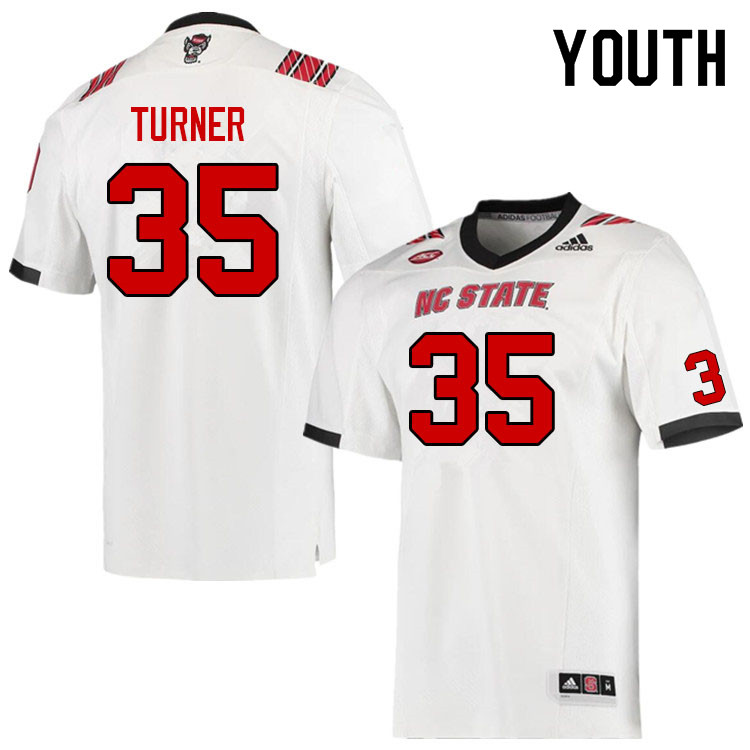 Youth #36 Patrick Turner NC State Wolfpack College Football Jerseys Sale-White